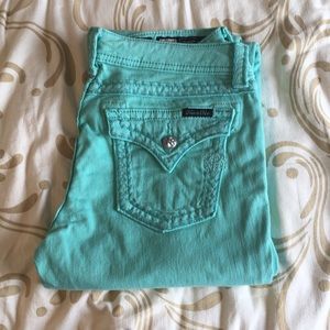Miss Me Teal Skinny Jeans